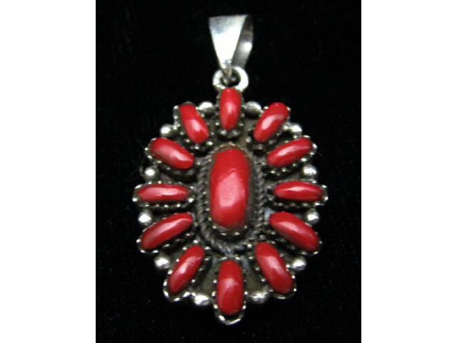 Appraisal: RED CORAL STERLING SILVER NECKLACE