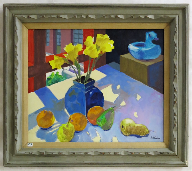 Appraisal: JEROME PRIEBE GASTON OIL ON BOARD California - Tulips and