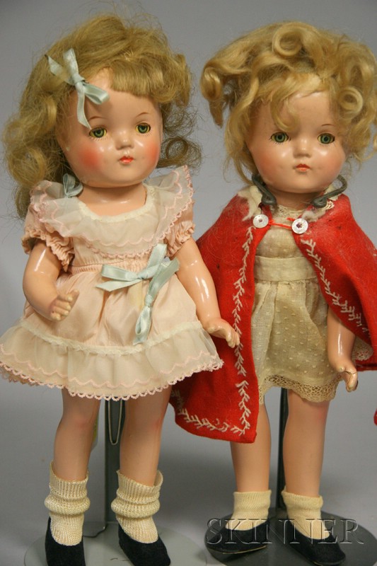 Appraisal: Two Madame Alexander-type Composition Dolls both with closed mouths sleeping