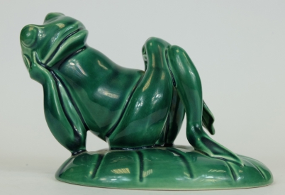 Appraisal: Beswick prototype model of comical frog seated on a lily