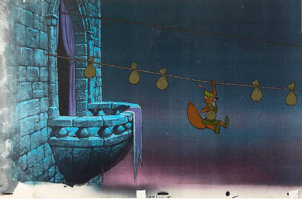 Appraisal: A Walt Disney celluloid from Robin Hood gouache on celluloid