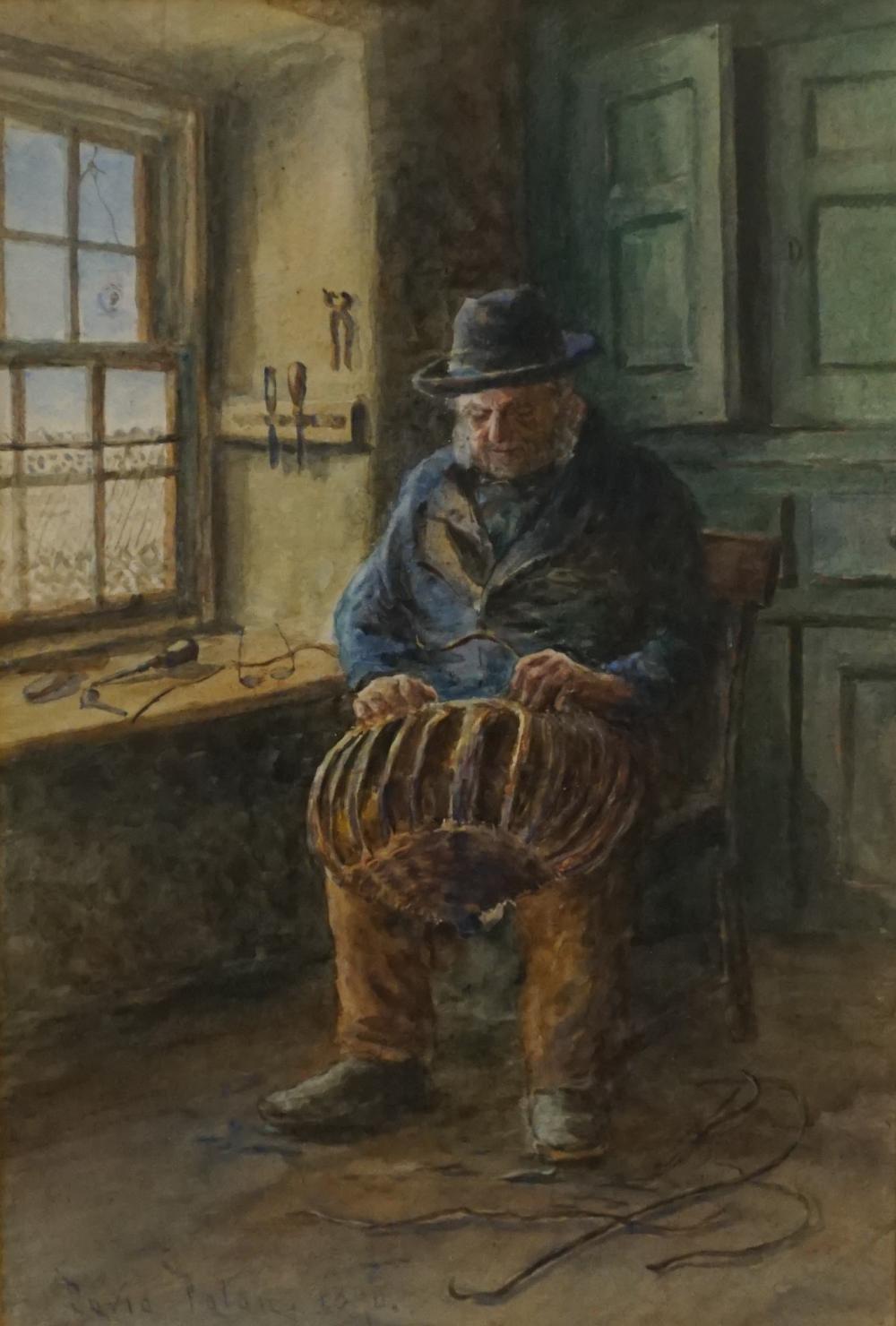 Appraisal: Scottish British th Century School The Basket Weaver in his