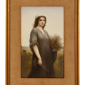 Appraisal: A Berlin K P M Porcelain Plaque of Ruth after