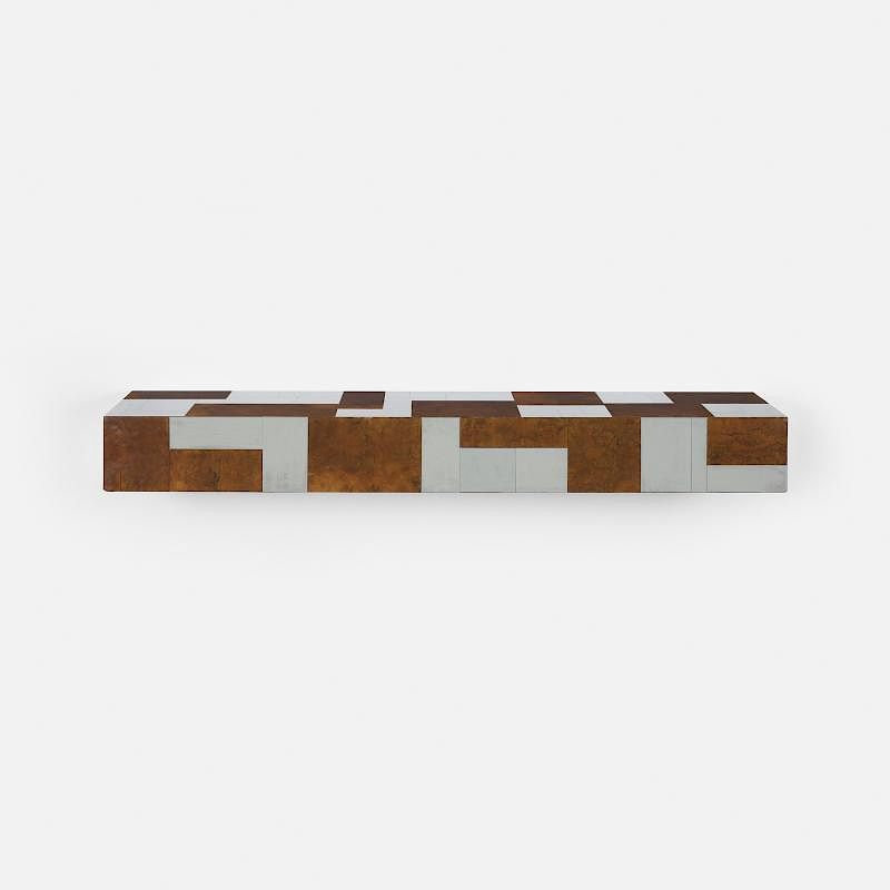 Appraisal: Paul Evans wall-mounted Cityscape shelf from the PE series Paul