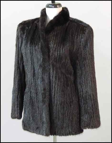 Appraisal: SAGA MINK JACKET With drawstring closure Size large Condition No