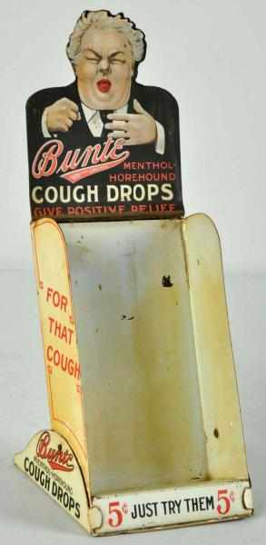 Appraisal: Tin Bunte Cough Drops Display Description Unusual display piece is