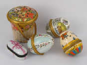 Appraisal: A Limoges miniature box together with an enamel pot pourri