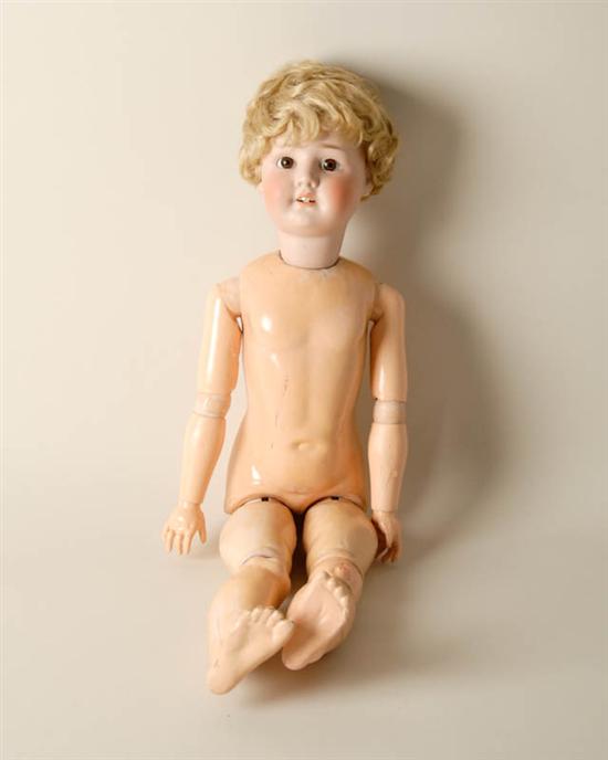 Appraisal: A Simon Halbig Bisque Head Doll the head marked S