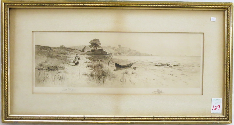 Appraisal: JAMES FAGAN ATTRIBUTED ETCHING ON PAPER New York of a