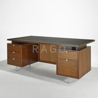 Appraisal: GEORGE NELSON HERMAN MILLER Executive desk Zeeland MI s Walnut