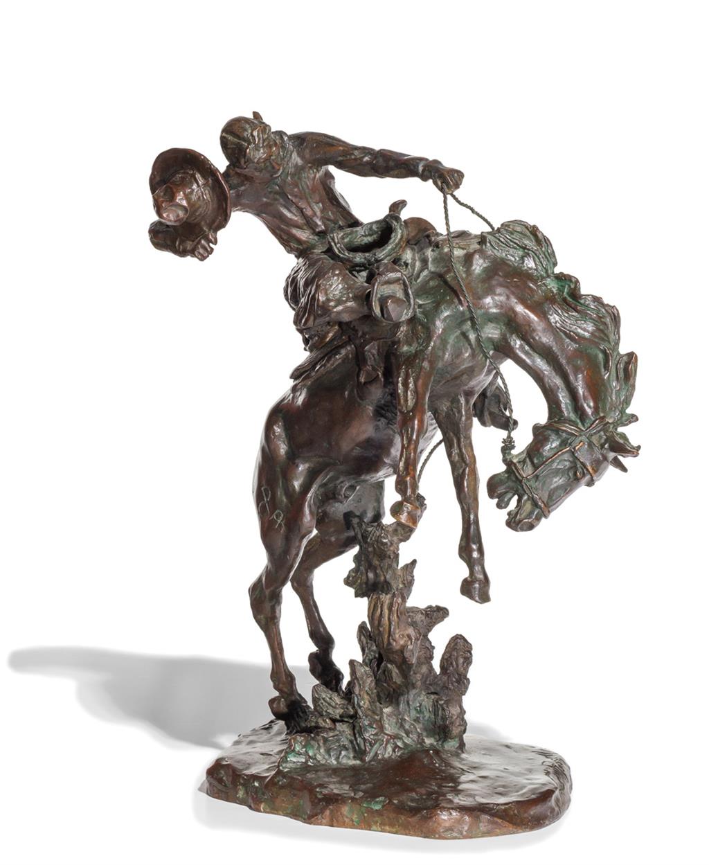 Appraisal: CHARLES M RUSSELL after American - A Bronc Twister bronze