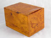 Appraisal: A Russian spalted birch box with integral hinged lid x