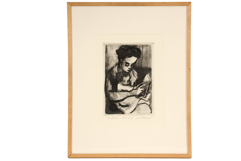 Appraisal: WILL BARNET NY MA - - The Book aquatint etching