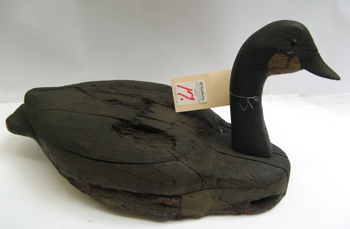 Appraisal: A CANADIAN GOOSE WOOD DECOY the dusky having hand painted