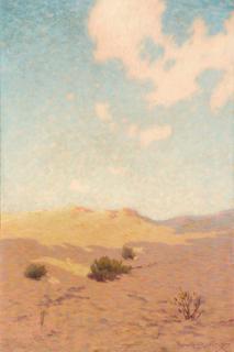 Appraisal: WARREN ROLLINS - Sunrise on the Desertoil on canvas x