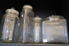 Appraisal: FOUR SHOP COUNTER JARS