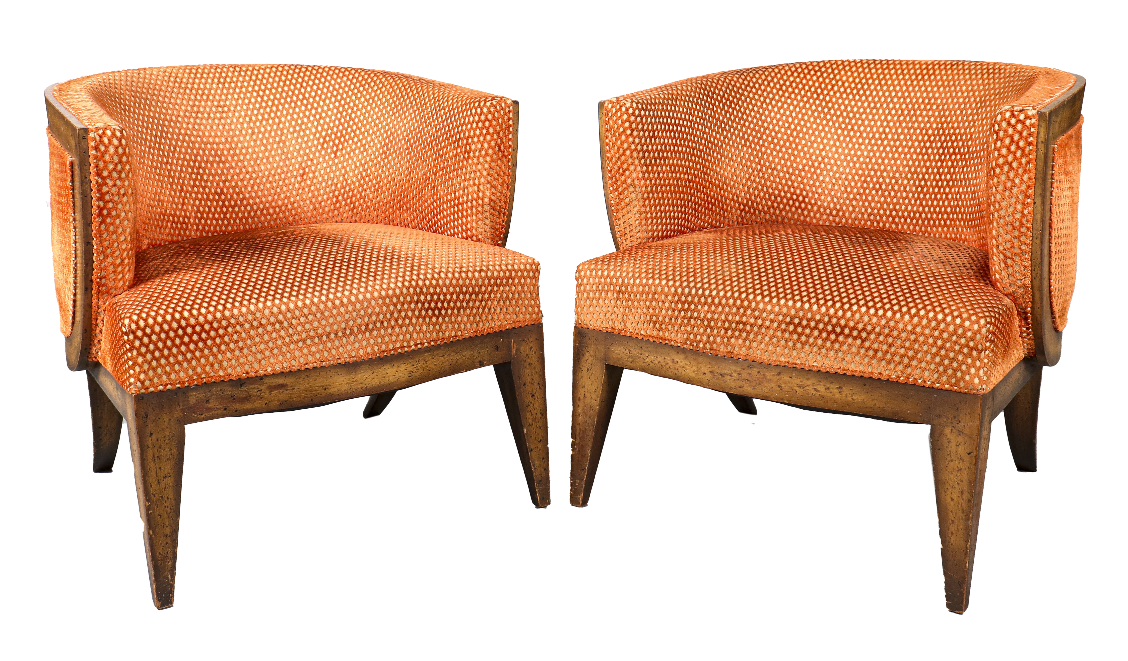 Appraisal: JAMES MONT MID-CENTURY MODERN ARMCHAIRS PR James Mont Mid-Century Modern