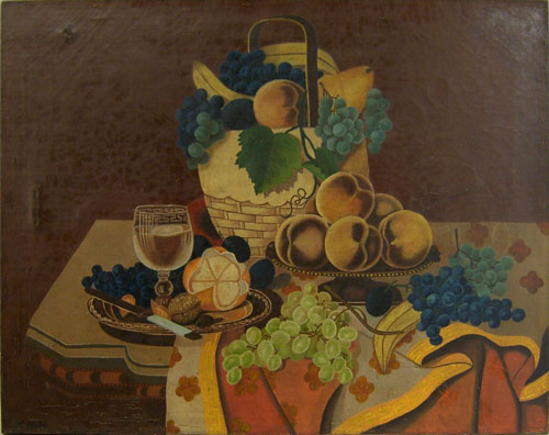 Appraisal: American oil on canvas still life early th c x