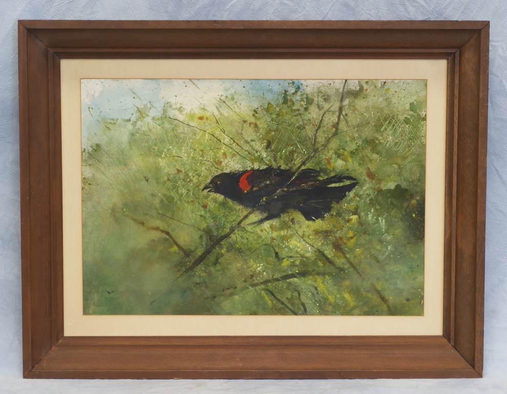 Appraisal: Rea Redifer American - w c Red Wing Blackbird on