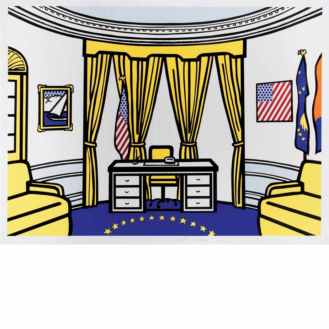 Appraisal: Roy Lichtenstein - THE OVAL OFFICE C Color screenprint signed