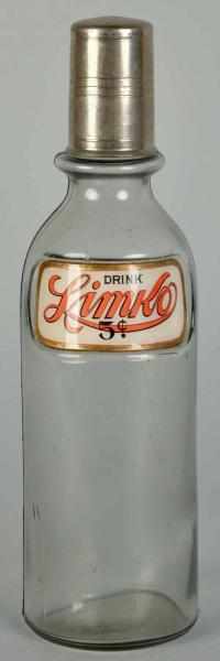 Appraisal: Limko Beverage Syrup Bottle Description Nice reverse on glass painted