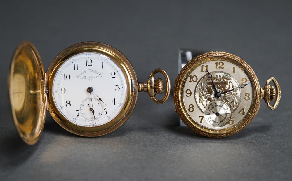 Appraisal: TWO GENTLEMEN'S GOLD-FILLED POCKET WATCHESTwo Gentlemen's Gold-Filled Pocket Watches