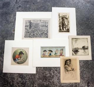 Appraisal: Various Artists various sizes Various Artists A group of etchings