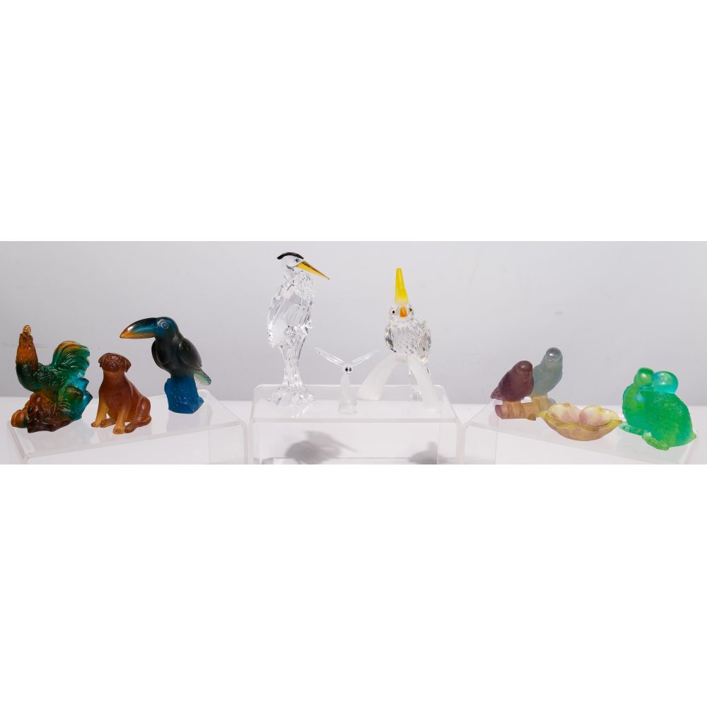 Appraisal: DAUM PATE DE VERRE AND SWAROVSKI CRYSTAL ANIMAL ASSORTMENT items