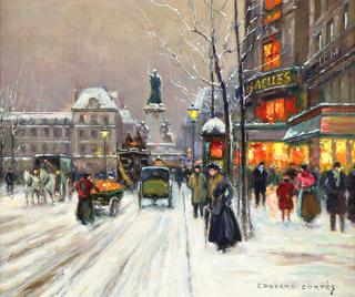 Appraisal: Painting Edouard Leon Cortes Edouard Leon Cortes French - Place