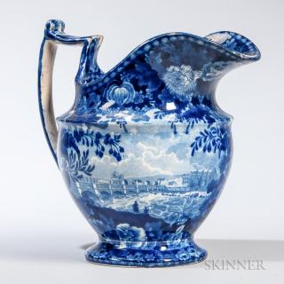 Appraisal: Staffordshire Historical Blue Transfer-decorated Views of the Erie Canal Pitcher