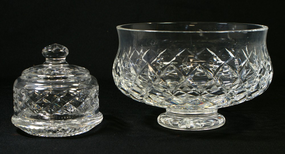 Appraisal: Pieces of Waterford Crystal including dia footed bowl high covered