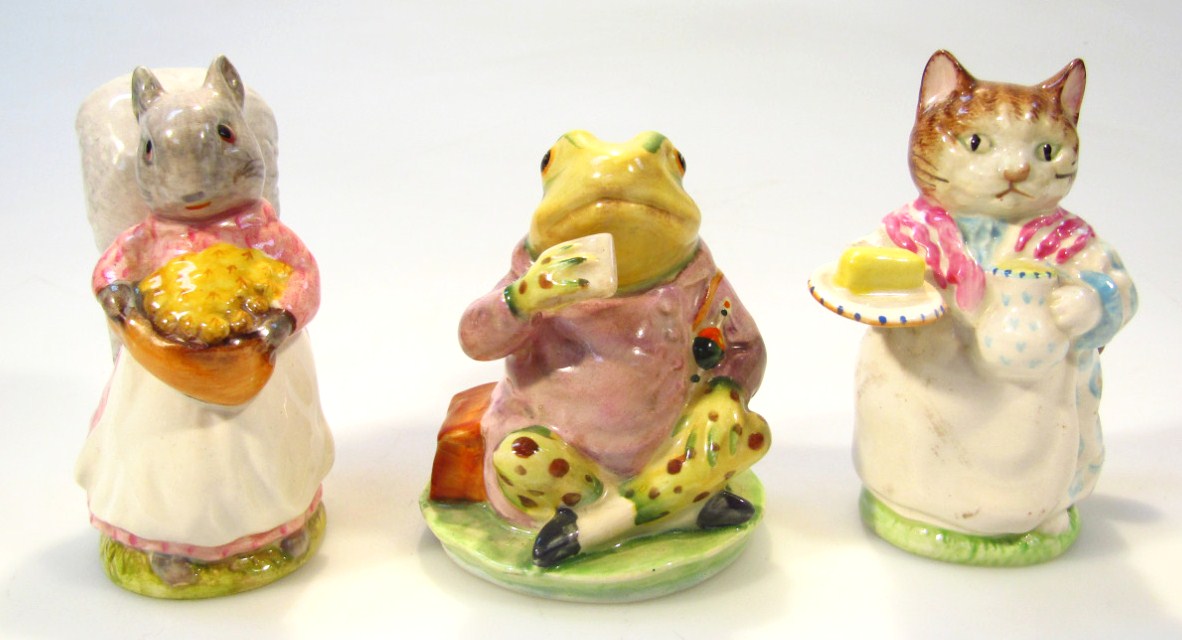 Appraisal: Various Beatrix Potter figures to include Mr Jeremy Fisher cm