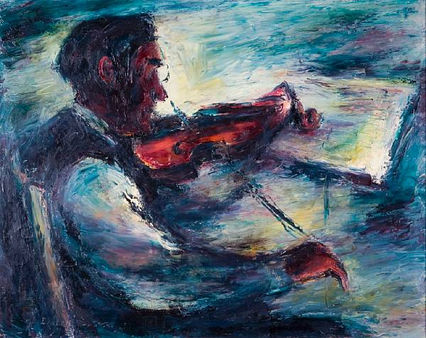 Appraisal: Dan Lutz American - Fiddler signed 'Dan Lutz' lower left