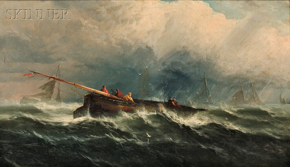 Appraisal: Franklin Dullin Briscoe American - Boat on Rough Seas Unsigned