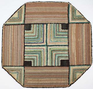 Appraisal: Early Th C Grenfell Labrador Mission Geometric Design Mat w