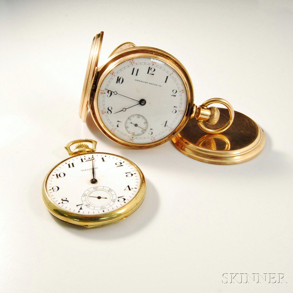 Appraisal: Two kt Gold Pocket Watches a Waltham open case watch