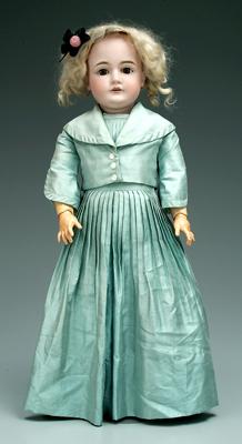 Appraisal: German bisque head doll open mouth fixed eyes blonde hair