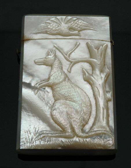 Appraisal: AN AUSTRALIAN CARVED MOTHER OF PEARL CARD CASE Circa The