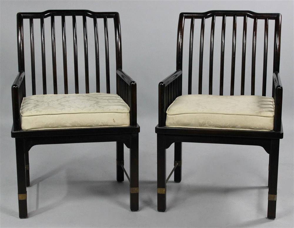 Appraisal: PAIR OF HENREDON ARM CHAIRS IN THE CHINESE STYLE a