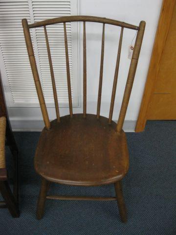 Appraisal: th Century Side Chair Windsor plank seat