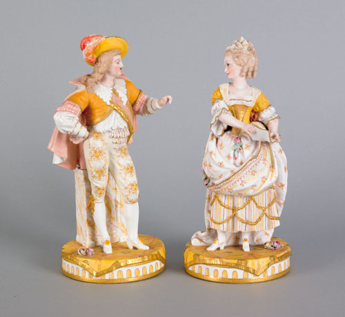 Appraisal: Pair of Meissen porcelain figures of a courting couple th