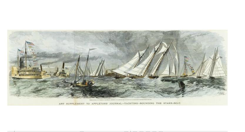 Appraisal: Hand-Colored Engravings A View on The Hudson River Yachting -