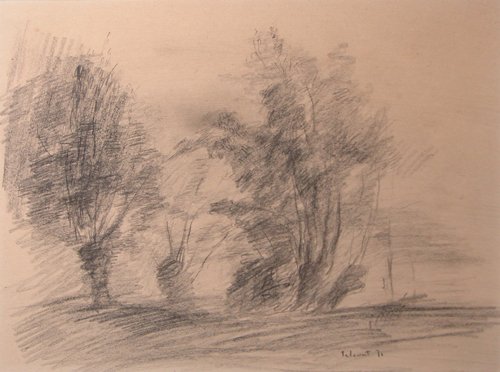 Appraisal: Paysage Artist Tal-Coat Pierre French - Date Medium graphite and