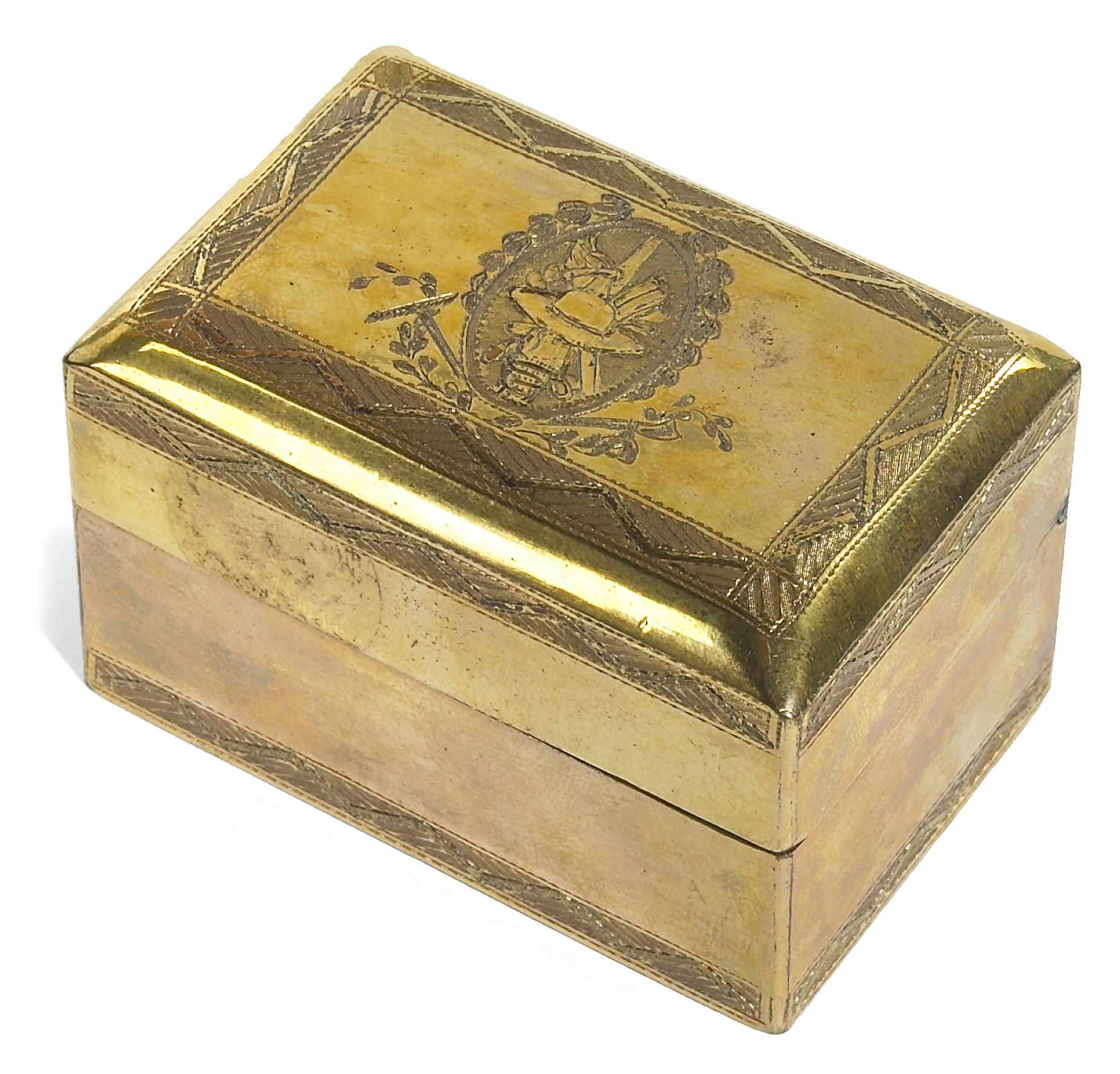 Appraisal: A George III gilt metal traveling writing set late th