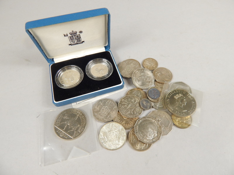 Appraisal: A quantity of coins to include Australian Golden Jubilee coin