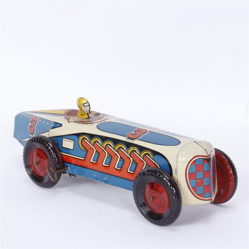 Appraisal: Marx Tin Litho Windup Racer Race Car L