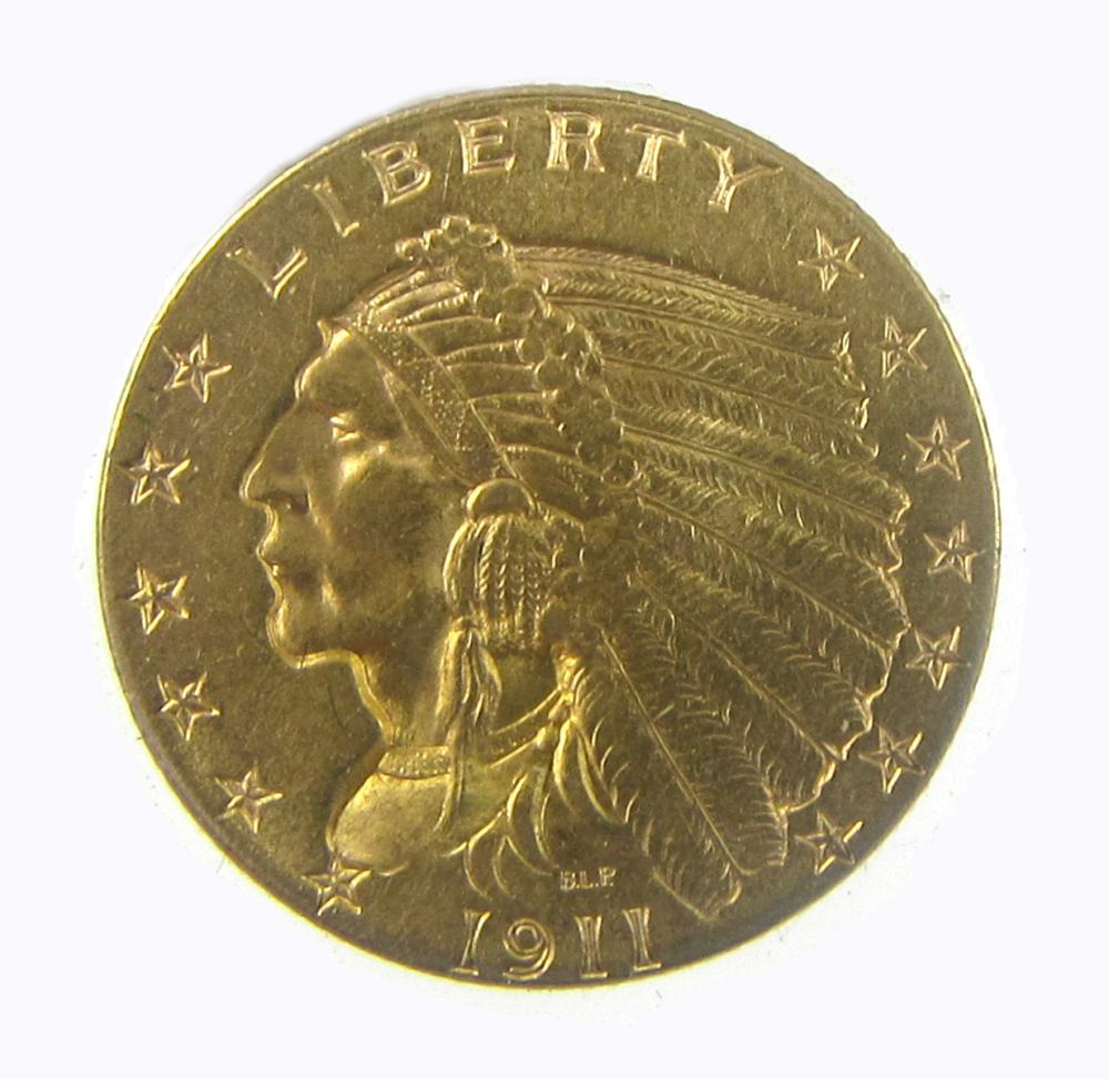 Appraisal: U S - GOLD COIN Indian head variety gold mm