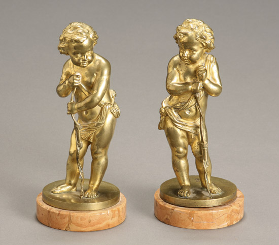 Appraisal: Pair of Continental Ormolu Figures of Putti First Quarter th