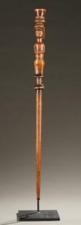 Appraisal: West African figural staff first half th c West African