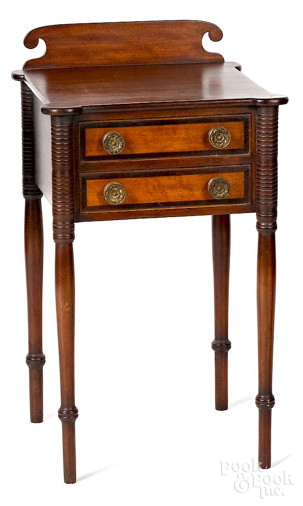 Appraisal: New England Sheraton mahogany stand Exclusive on Bidsquare New England